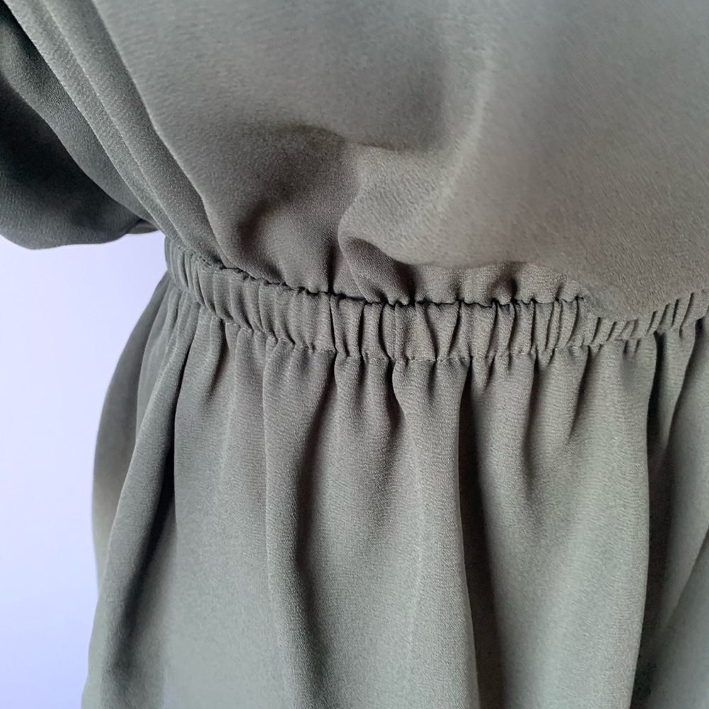 Worthington Olive Green Long Sleeve Blouse - Picture 7 of 11